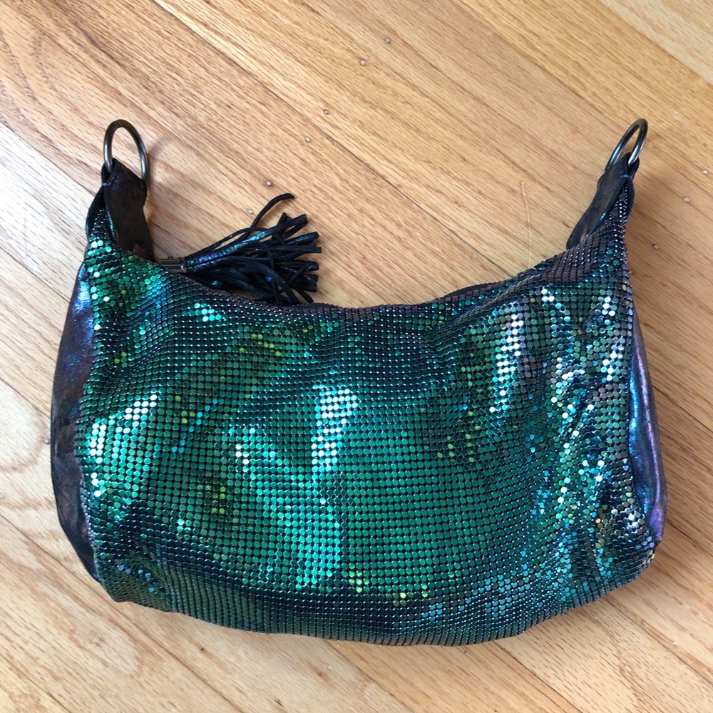 Whiting & Davis iridescent mesh bag